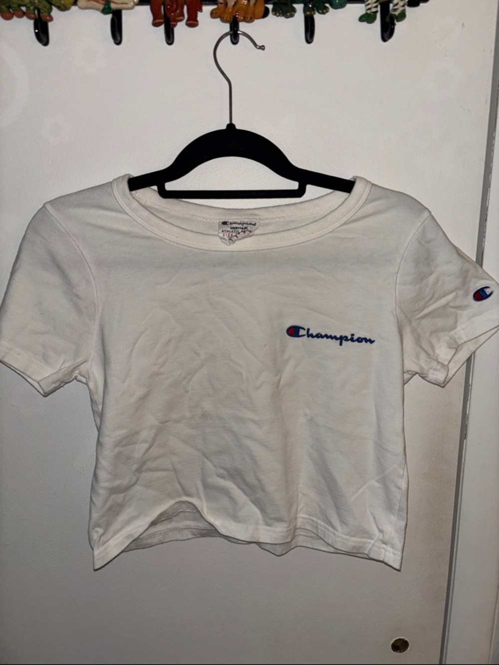 Champion White Cropped T-Shirt